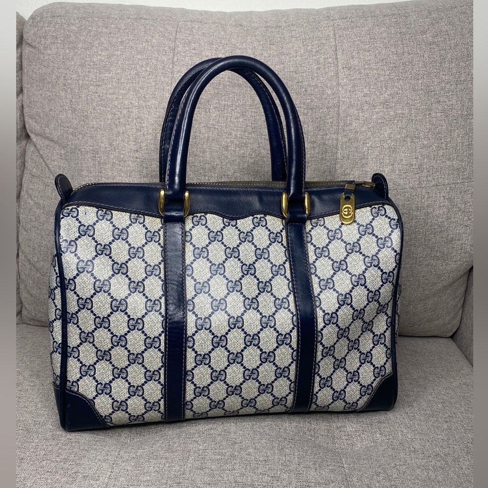 Authentic Gucci Monogram Boston Handbag